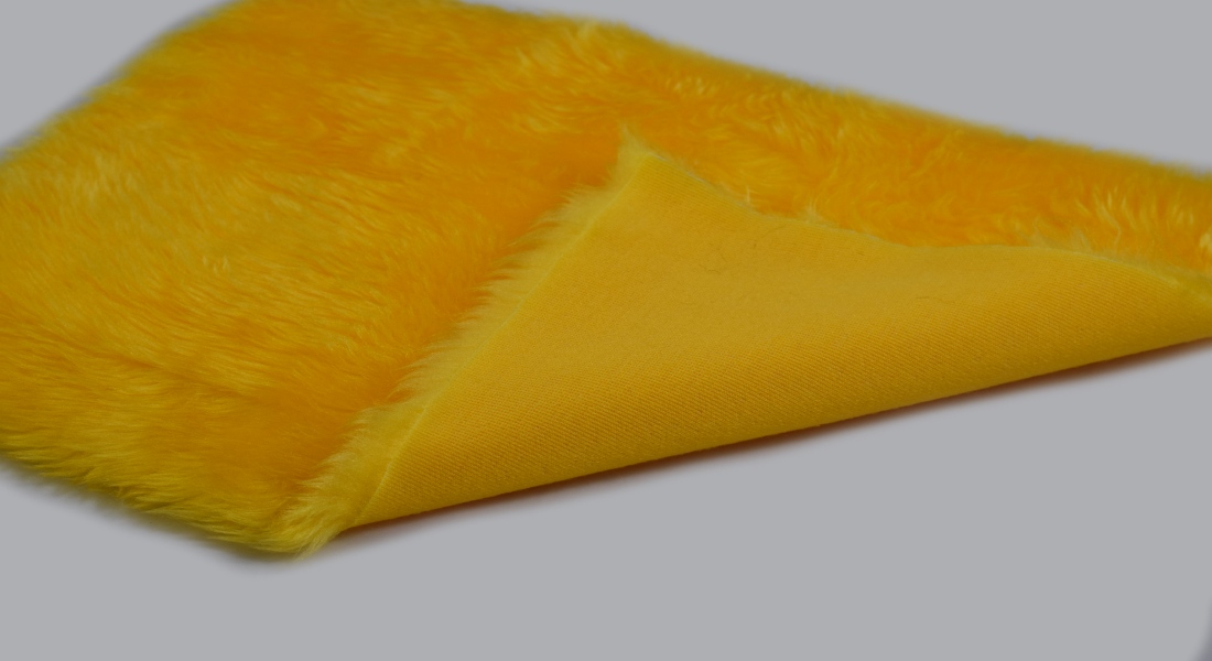 Umělá kožešina žlutá, vlas 30mm, šíře 150cm