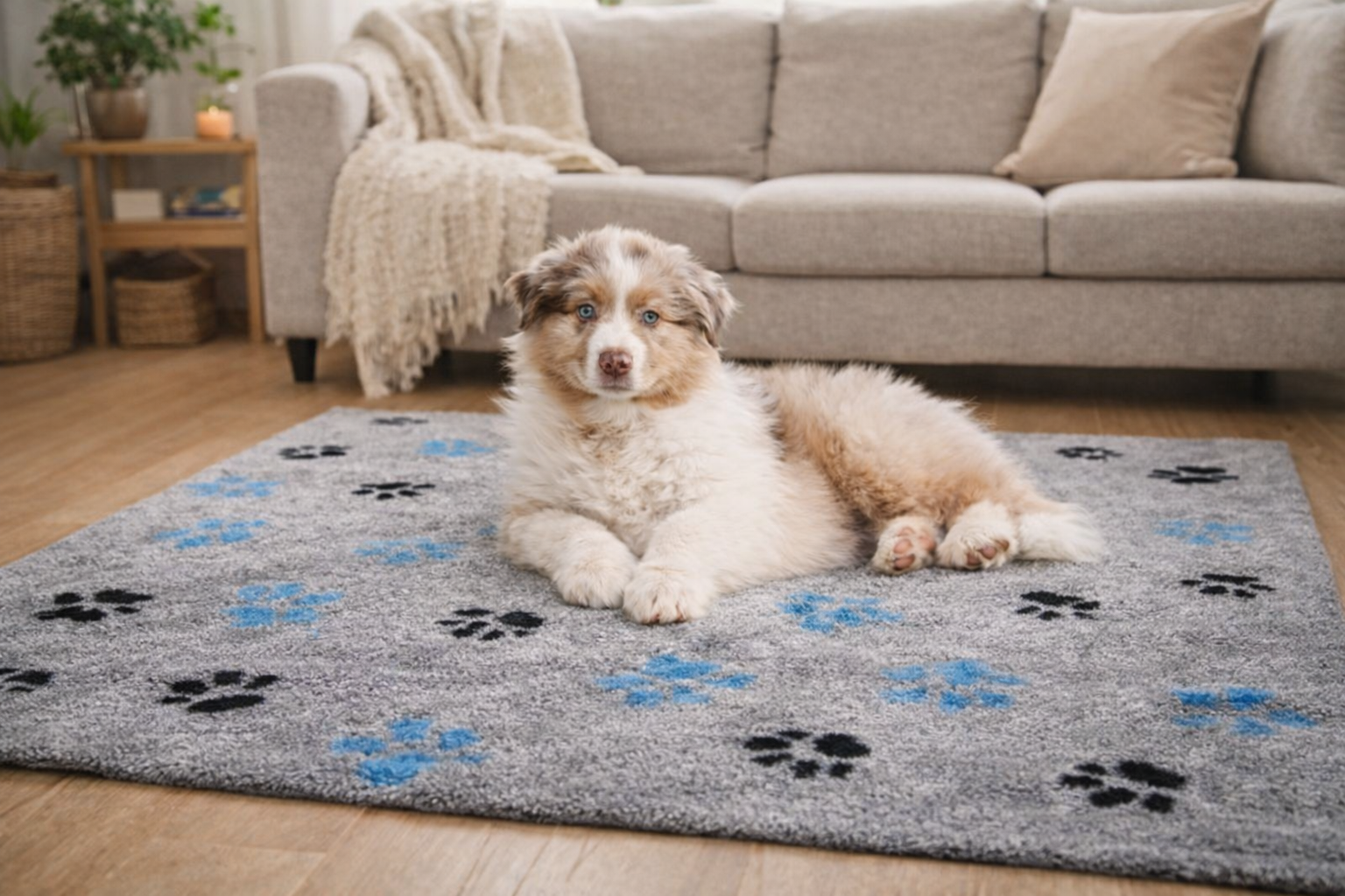 Deka pro psy, IZOLAČNÍ, metráž tlapky modré  a černé