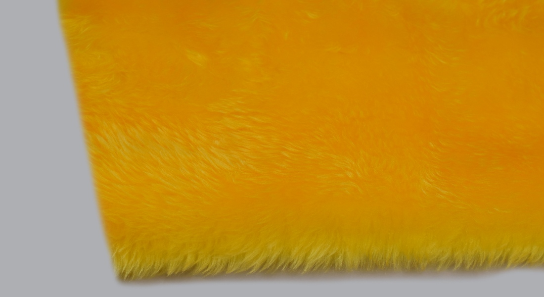 Umělá kožešina žlutá, vlas 30mm, šíře 150cm