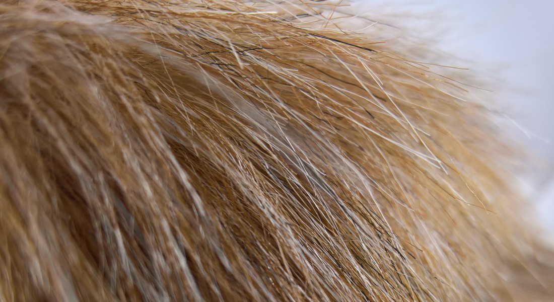 Umělá kožešina melír hnědé,bílé,černé