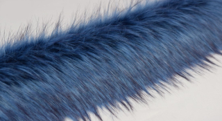 Kožešinový lem, modrý