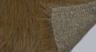 Umělá kožešina rezavě hnědá s melírem hnědé a černé